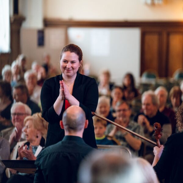 Anna Hartmann, conductor, in action