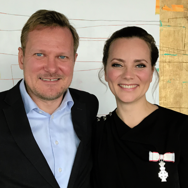 Denise Beck with Kasper Holten