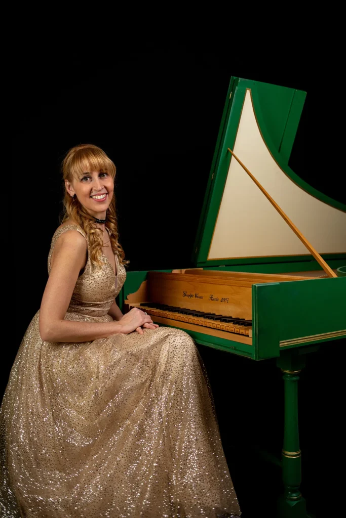 Chiara Cattani with a harpsichord
