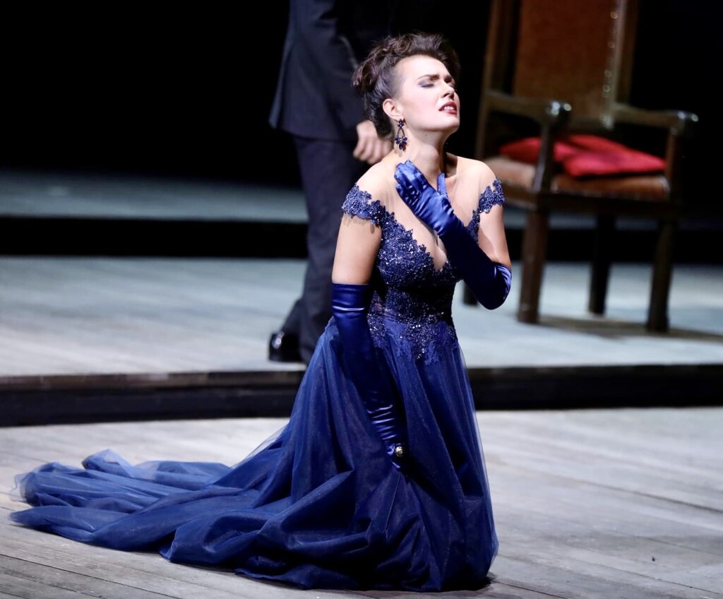 Lilly Jørstad as Sara in "Roberto Devereux" at Teatro La Fenice (2021)