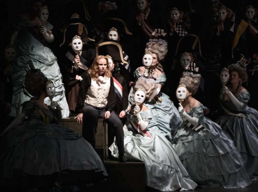 Frøy Hovland Holtbakk as Oscar in 'Un ballo in maschera' at the Norwegian National Opera & Ballet (2023)